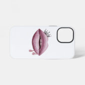 ピンクの女性の唇 iPhoneケース (裏面横)