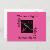 ピンクの女性の権利は人権の政治である ポストカード (正面/裏面)