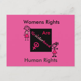 ピンクの女性の権利は人権の政治である ポストカード