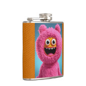 「ピンクの女性キャプチャ:ビニール包まれたフラスコデザイン」 フラスク (右)