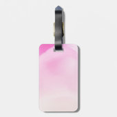 ピンクの女性ゴルファーの女性のゴルフ幸運 ラゲッジタグ (裏面縦)