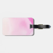 ピンクの女性ゴルファーの女性のゴルフ幸運 ラゲッジタグ (裏面横)