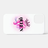 ピンクの女王の王冠デザイン - 信頼と女性の力 Case-Mate iPhoneケース (裏面 (横))