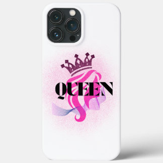 ピンクの女王の王冠デザイン - 信頼と女性の力 iPhone 13 PRO MAXケース