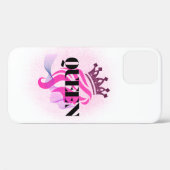 ピンクの女王の王冠デザイン - 自信に満ちた女性の力 Case-Mate iPhoneケース (裏面 (横))