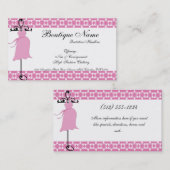 ピンクの妊婦のな服のブティックの名刺 名刺 (正面/裏面)