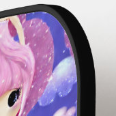 ピンクの妖精が夢のランドパターン ピックルボールラケット (左詳細)