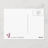 ピンクの妖精とスティレットの靴アート ポストカード (裏面)