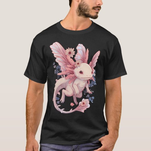 ピンクの妖精のウーパールーパー! Tシャツ (正面)