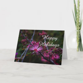 ピンクの妖精のダスターハッピーホリデー シーズンカード