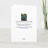 ピンクの妖精のダスターフラワー&とげのある梨サボテン カード (裏面)