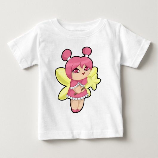 ピンクの妖精のティー ベビーTシャツ (正面)