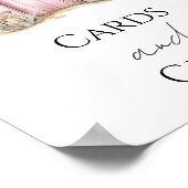 ピンクの妖精のベビーで開花シャワーカードとギフト ポスター (角)