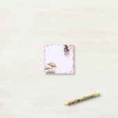 ピンクの妖精のメモ帳 – 魅力的なメモ取り ポストイット (デスク上)