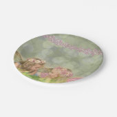 ピンクの妖精の友だちファンタジー・アート ペーパープレート (アングル)