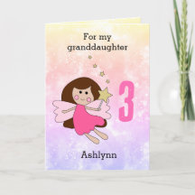 ピンクの妖精の女の子 3歳の誕生日 お孫さん