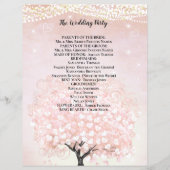 ピンクの妖精の結婚式プログラム (裏面)