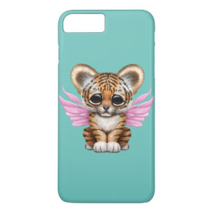 ピンクの妖精の翼を持つかわいい虎の子 iPhone 8 PLUS/7 PLUSケース