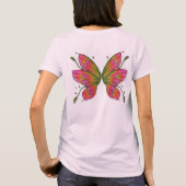 ピンクの妖精の翼 Tシャツ (裏面)