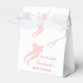 ピンクの妖精の赤ちゃんシャワー フェイバーボックス (正面サイド)