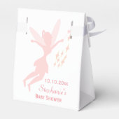 ピンクの妖精の赤ちゃんシャワー フェイバーボックス (裏面サイド)