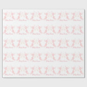 ピンクの妖精の赤ちゃんシャワー ラッピングペーパー (フラット)