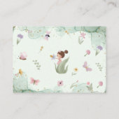 ピンクの妖精の赤ちゃん女の子シャワーフラワーオムツラッフル エンクロージャーカード (裏面)