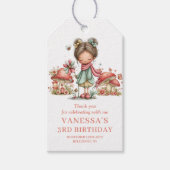 ピンクの妖精の6歳の誕生日ギフトタグ ギフトタグ (正面)