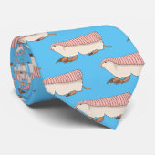 ピンクの妖精アルマジロ漫画イラストレーション ネクタイ (ロール)