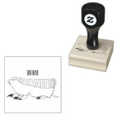 ピンクの妖精アルマジロ漫画イラストレーション ラバースタンプ (押印)