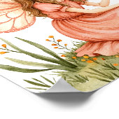 ピンクの妖精ウッドランド誕生日パーティーへようこそ ポスター (角)