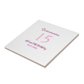 ピンクの妖精15歳の誕生日シンプルの母キンセアニェラ タイル (側面)