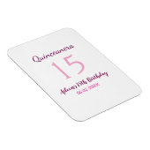 ピンクの妖精15歳の誕生日シンプルの母キンセアニェラ マグネット (右側)