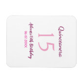 ピンクの妖精15歳の誕生日シンプルの母キンセアニェラ マグネット (横)