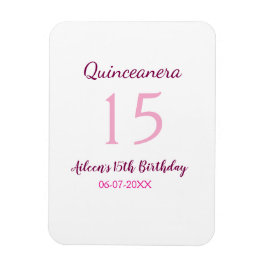 ピンクの妖精15歳の誕生日シンプルの母キンセアニェラ マグネット