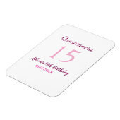 ピンクの妖精15歳の誕生日シンプルの母キンセアニェラ マグネット (左側)