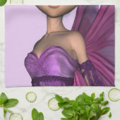 ピンクの妖精 キッチンタオル (折り畳み)