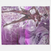 ピンクの妖精 フリースブランケット (正面(横))