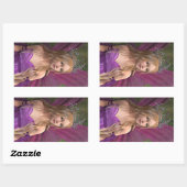 ピンクの妖精 長方形シール (シート)