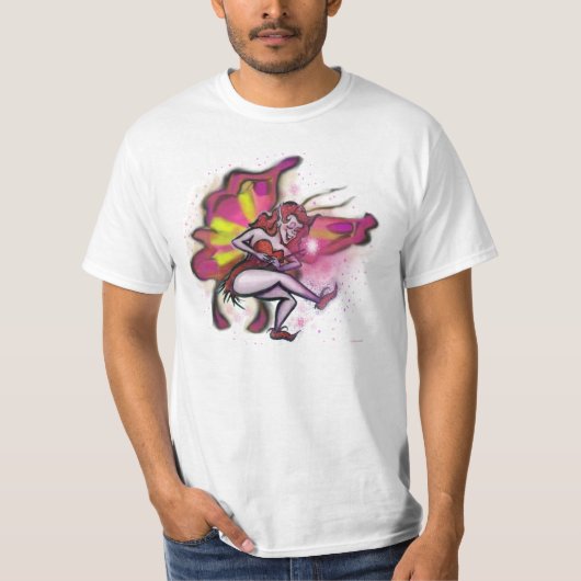 ピンクの妖精T型 Tシャツ (正面)