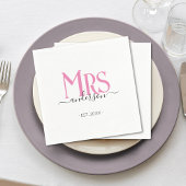 ピンクの妻の花嫁結婚夫人のブライダルシャワー スタンダードカクテルナプキン