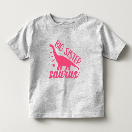 ピンクの姉妹サウルス トドラーTシャツ (正面)