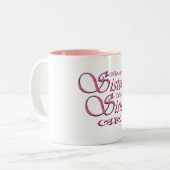 ピンクの姉妹 ツートーンマグカップ (正面左)