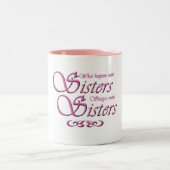 ピンクの姉妹 ツートーンマグカップ (中央)