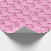 ピンクの子供の三輪車 ラッピングペーパー (角)