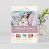 ピンクの子供部屋ストライプの採用のお知らせ 案内状 (スタンド正面)