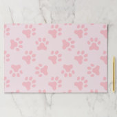 ピンクの子犬の足は誕生日パーティーのランチョンマットを印刷 ペーパーパッド (インサイチュ)