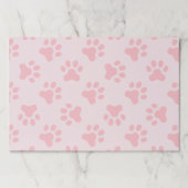 ピンクの子犬の足は誕生日パーティーのランチョンマットを印刷 ペーパーパッド (正面)