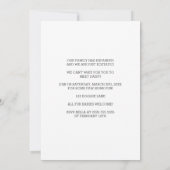 ピンクの子犬の養子縁組の告知フォトカード 招待状 (裏面)