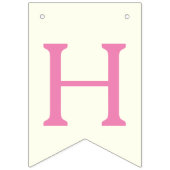 ピンクの子犬をテーマにした誕生日パーティー バンティングフラッグ (第2の旗)